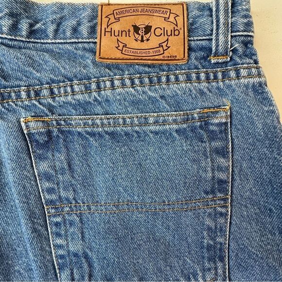 Vintage HUNT CLUB Men’s Denim Jean Jorts Shorts 100% Cotton Size 38 - Picture 4 of 11